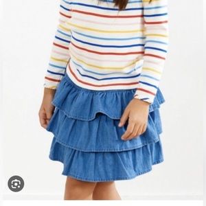 NWOT - Hanna Andersson 3 Tier Chambray Scooter Skirt